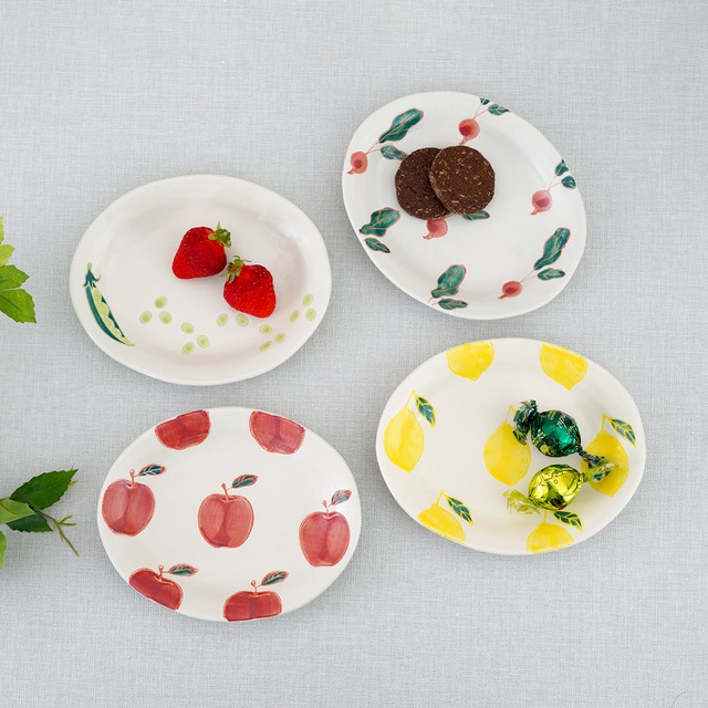 フレッシュアート 楕円銘々皿