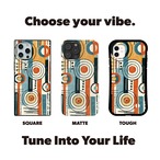 受注生産 iPhoneケース 縦長ラインの同心円護符｜タリスマン柄 TALM014B