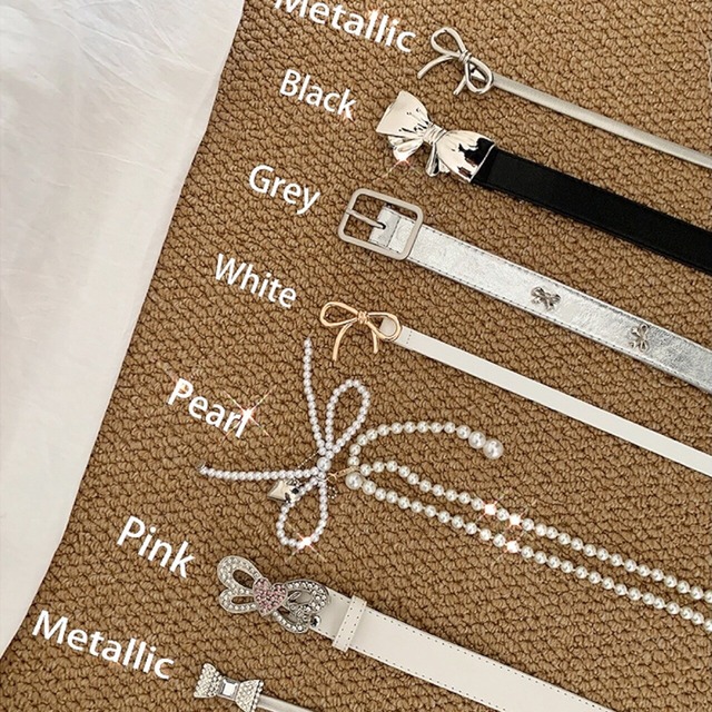 unclecmシンプルながらお洒落なリボンベルト 7s