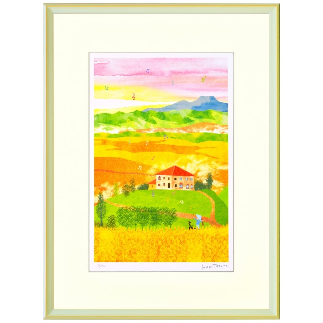 額装付き 柚木沙弥郎 日本民藝館 「型染山羊文暖簾」限定ポスター | Pay ID