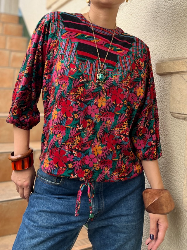 ★Special★DF floral × embroidry wool blouse