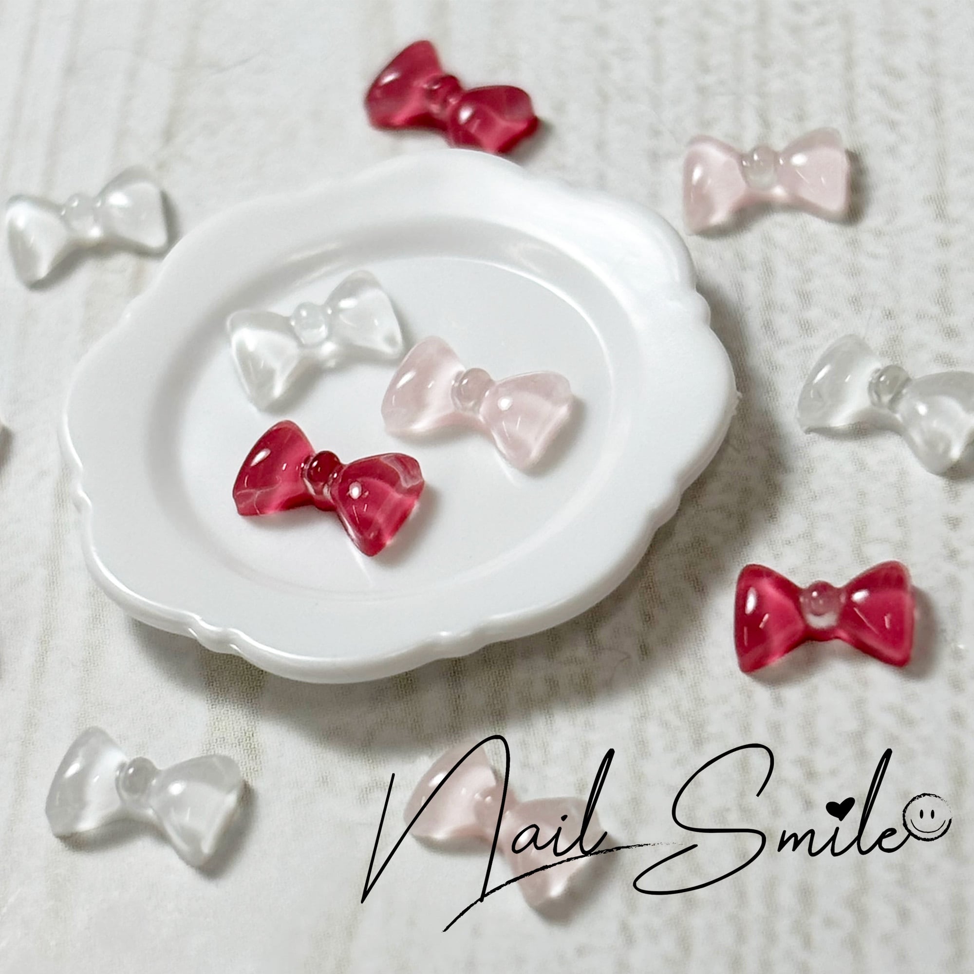 樹脂リボンパーツ（短）6P | Nail Shop Nail smile|ネイルスマイル