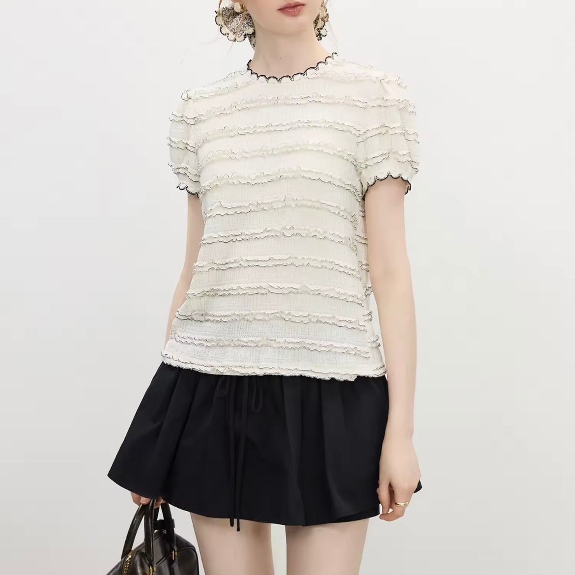 race scalloped blouse