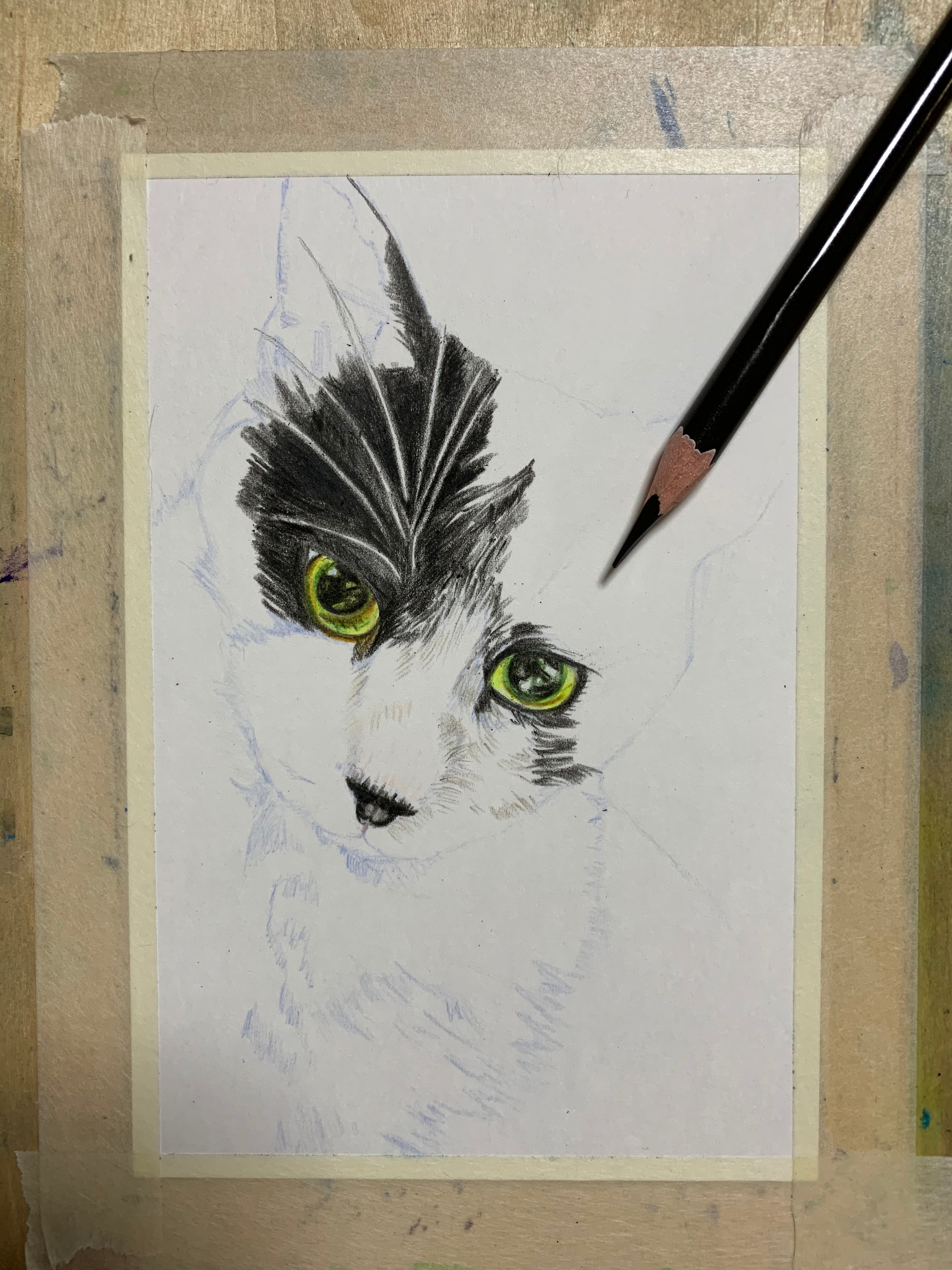 手描きイラスト　色鉛筆画　オーダー商品（A5） 手描きイラスト 色鉛筆画 オーダー商品