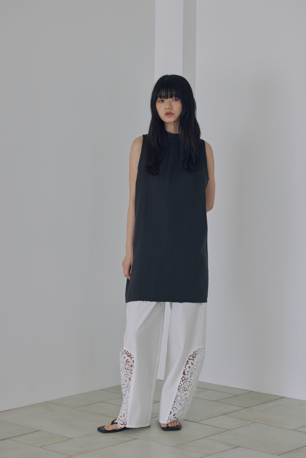 DU260516 Cut Off Tunic 【set up可】