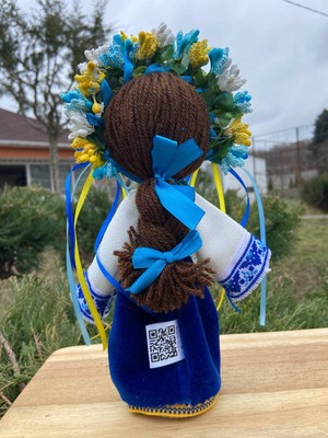 UA.Designer手作りモタンカ 25cm（ウクライナの御守り）