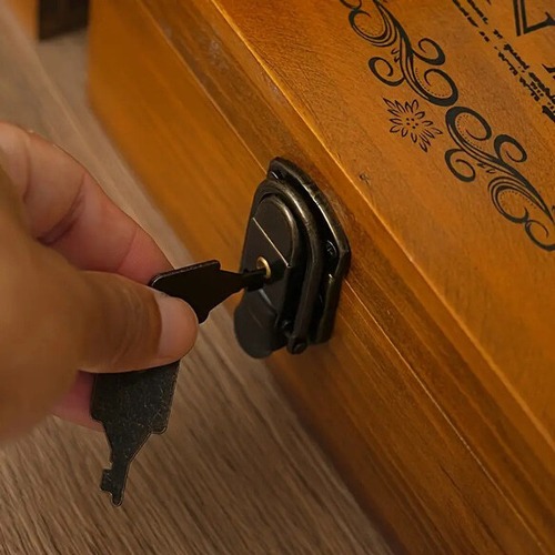 収納ボックス 木製 蓋付き 小サイズ ロック付き メイク収納 化粧品収納 小物収納 ジュエリー収納 北欧