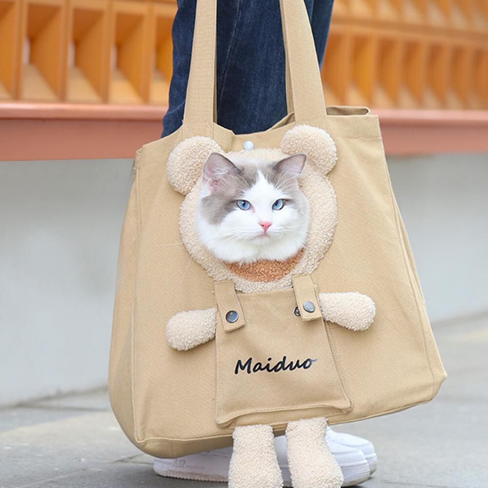 Chongker ハンドメイド リアルな猫型リュック 猫のぬいぐるみ