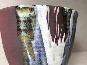 オリジナル陶器鉢　鉄泥白化粧土