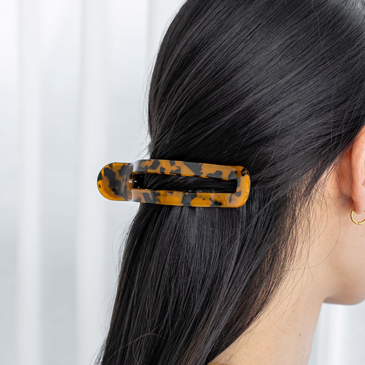 【ネコポス便】ヘアクリップ アーチクリップ 大きめ しっかり留まる 3色展開 べっ甲風 マーブル 大理石風 ウェーブ ニュアンス 艶 まとめ髪  2593