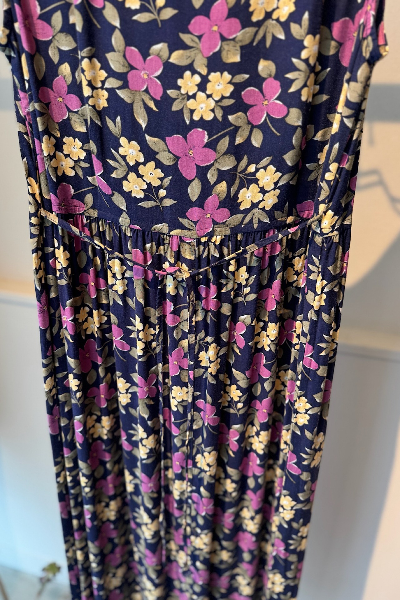 【送料無料】90's USA flower side slit dress