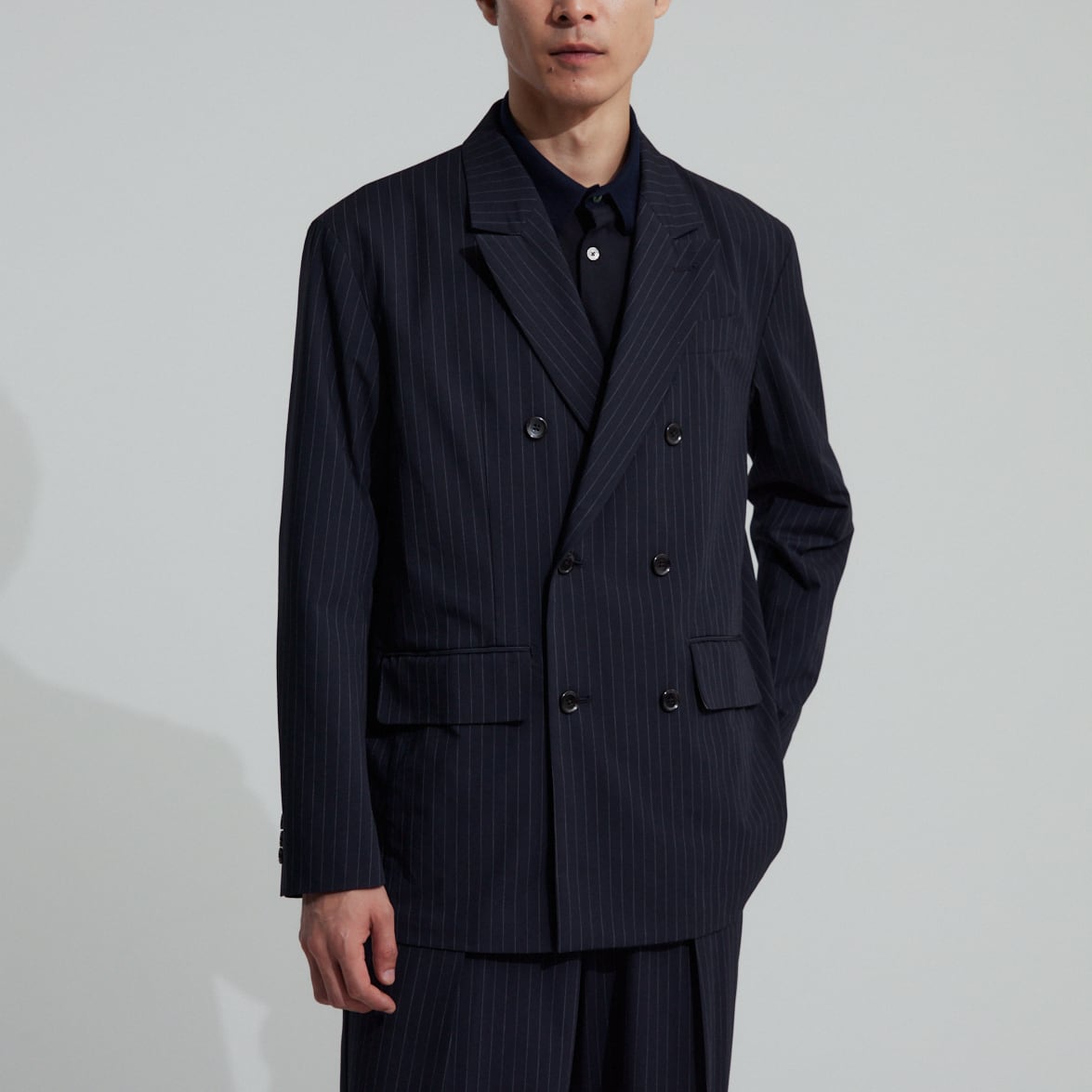 PIN STRIPE W-BREASTED JK / ピンストライプダブルブレストジャケット