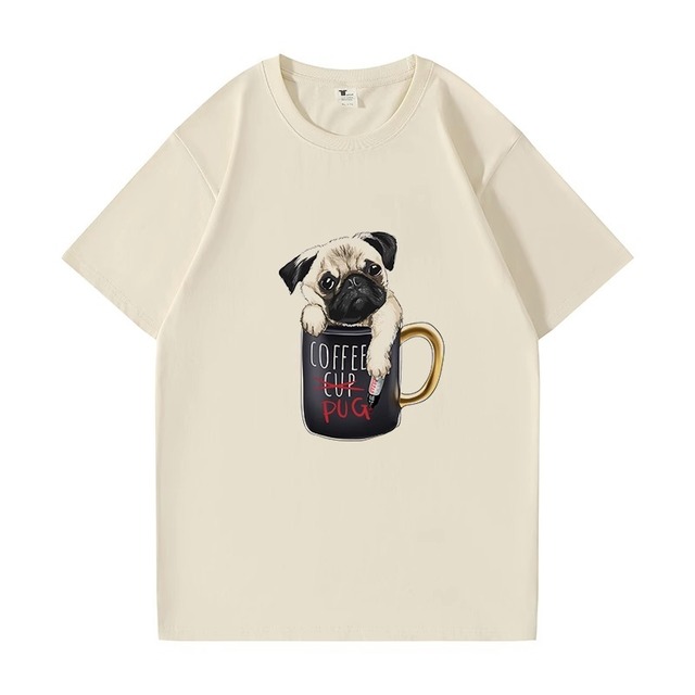 T-shirt　-coffe pug- 　　t83