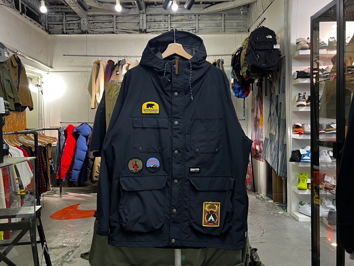 NEIGHBORHOOD MOUNTAIN PARKA JACKET BLACK LARGE 231TSNH-JKM08 26702 