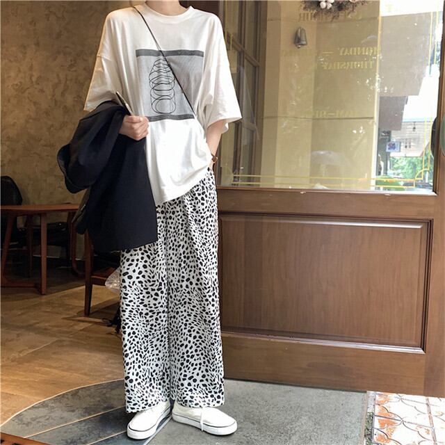 レオパード柄パンツ×ロゴTシャツ No.00030 | 7822