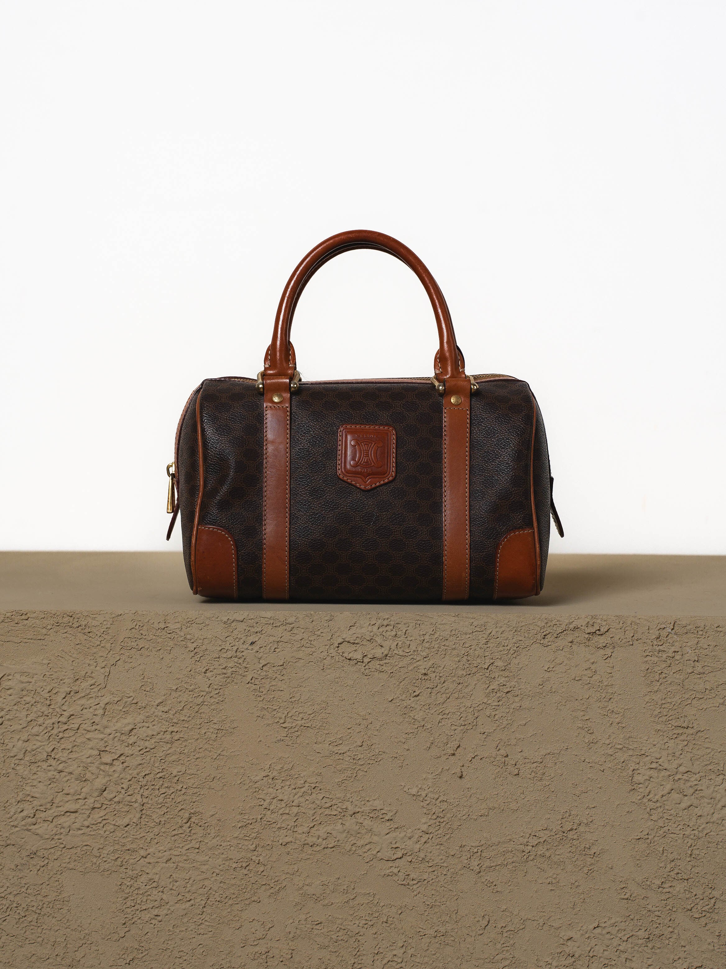 オールド　セリーヌ　ボストンバッグ　マカダム柄　トリオンフ　ユニセックス　y2k CELINE | Raum Vintage