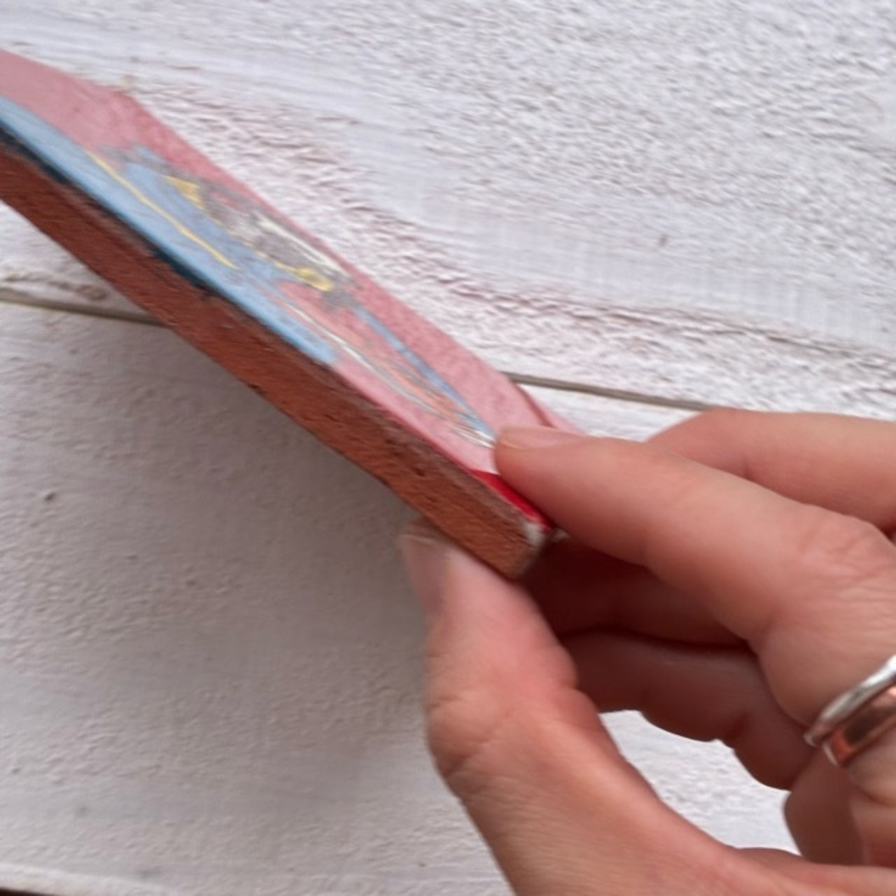 メキシコ　カラベラタイル　チィカ　レッド　コースター　鍋敷き　DIY　柄タイル　室内壁　室外壁　デザインタイル　レトロ　アートタイル　タラベラ焼き