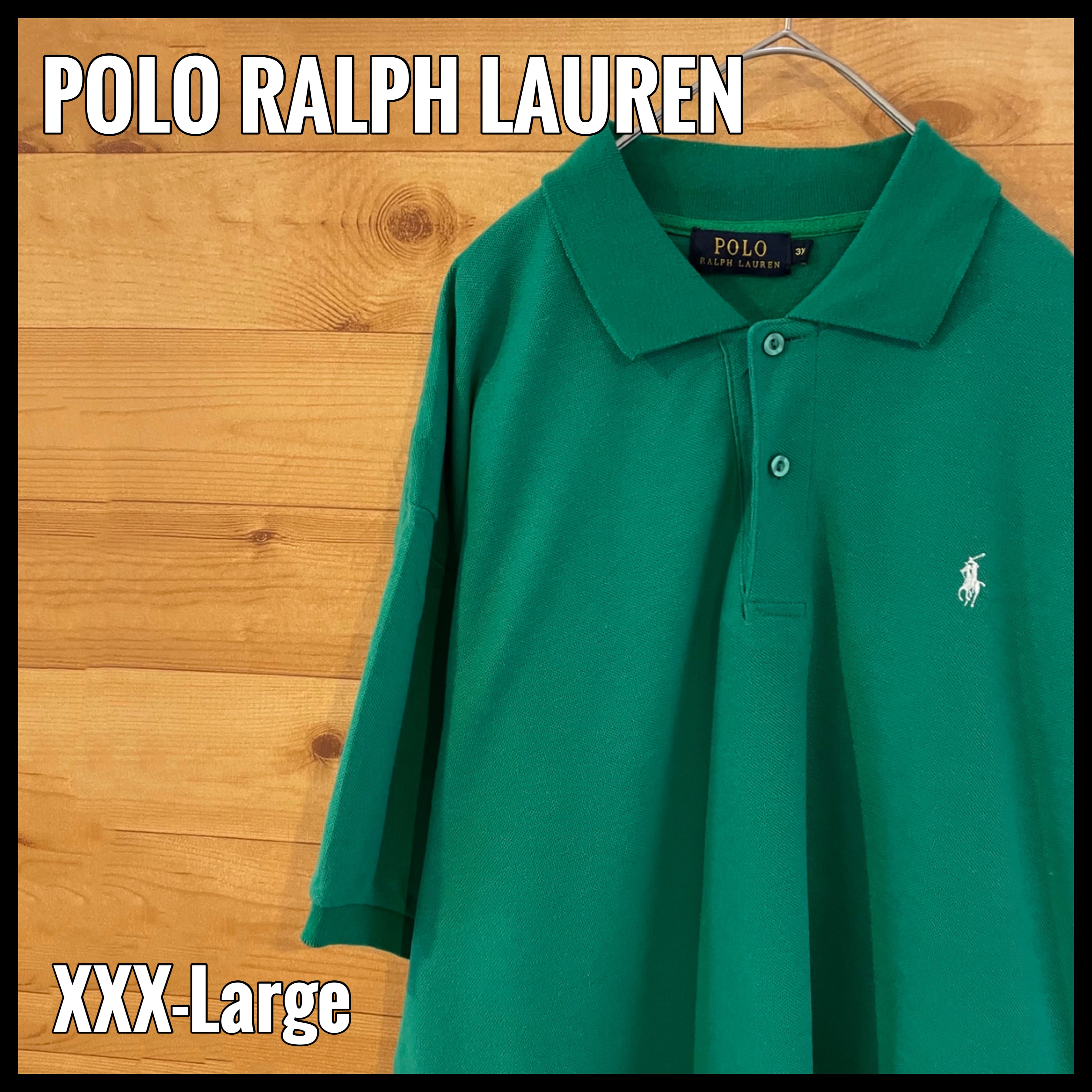 POLO RALPH LAUREN】ビッグサイズ ポロシャツ XXXL ワンポイント 刺繍