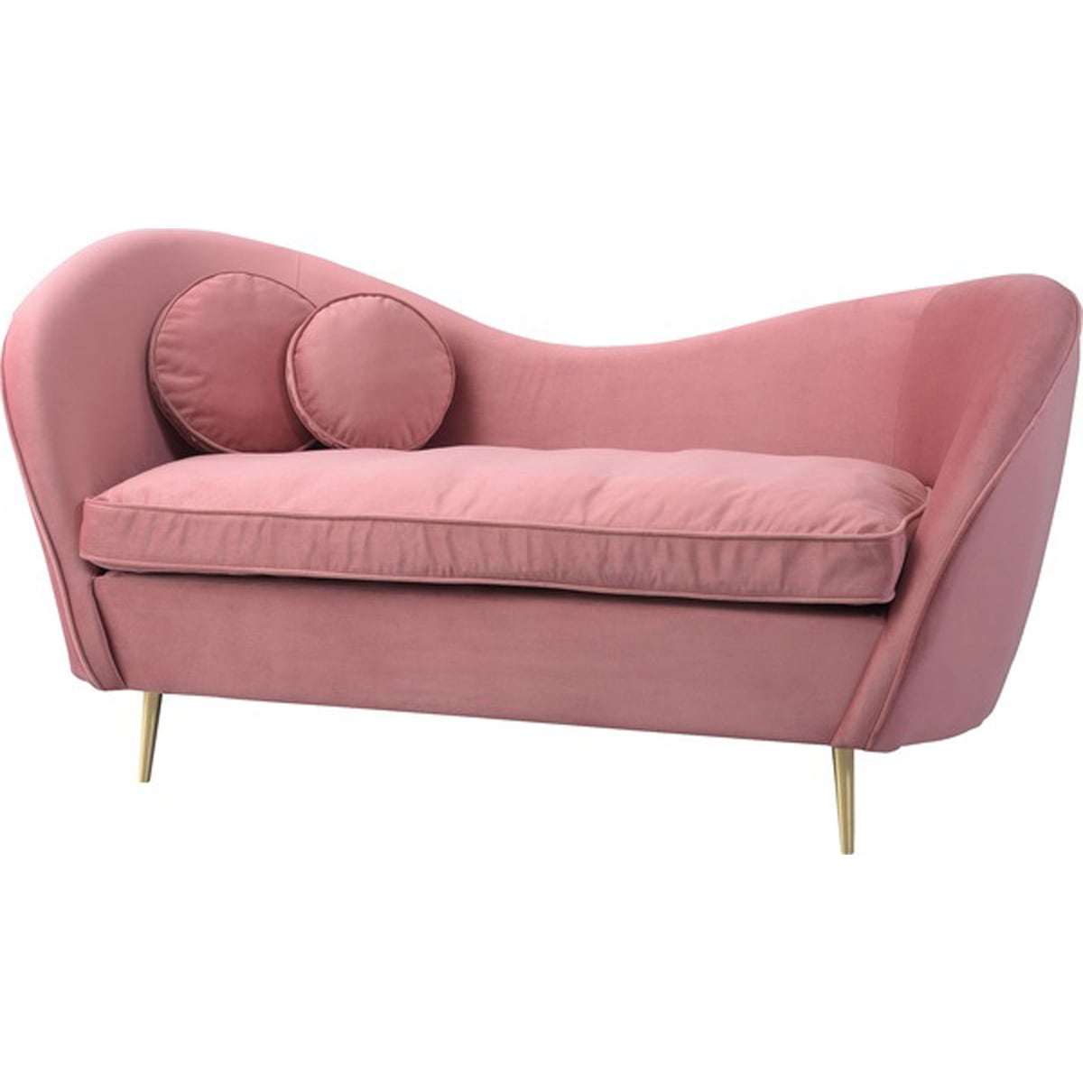 エステ ソファ2人掛 ポリエステル 木フレーム アイアン 銅メッキ ※クッション2個付