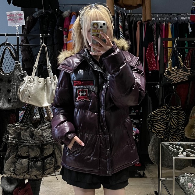 Badboy バッドボーイ ファーダウンジャケット | 古着屋 PINK