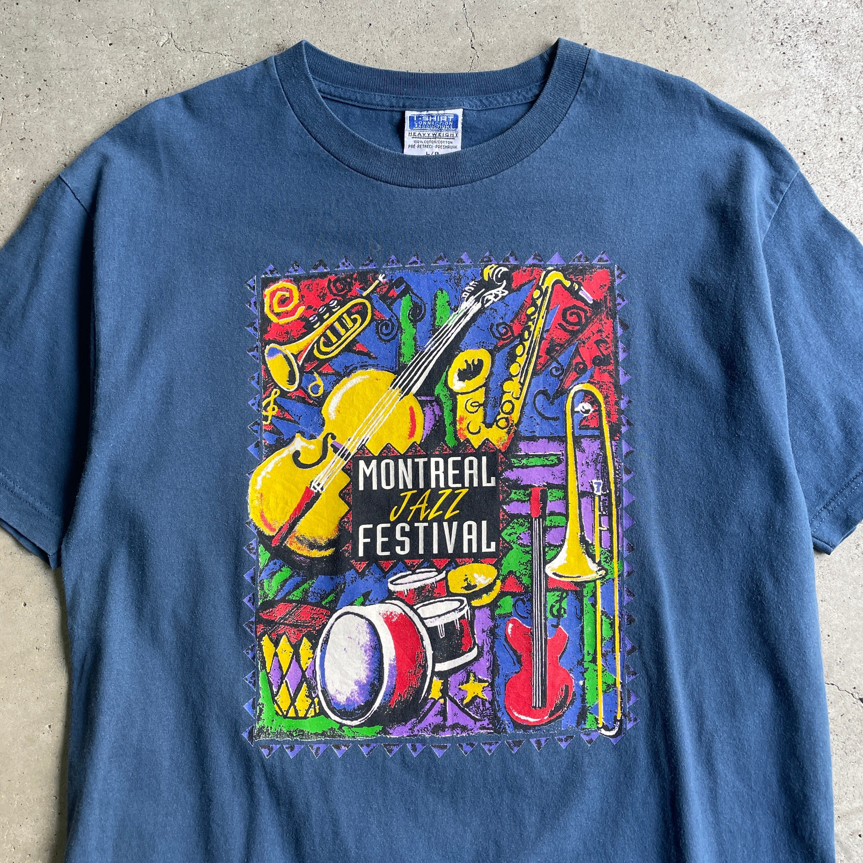90年代 カナダ製 jazz MONTREAL FESTIVAL ジャズ アートプリントT 