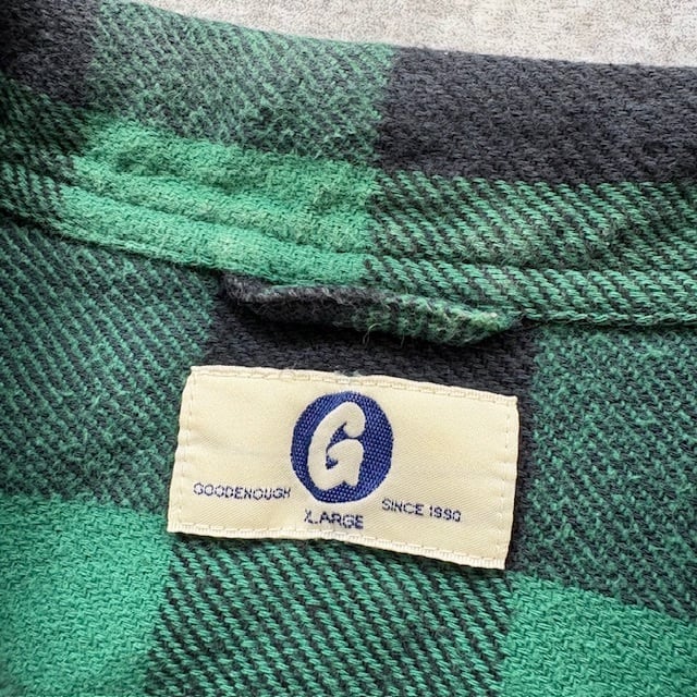 GOODENOUGH】グッドイナフ バッファローチェック オープンカラー