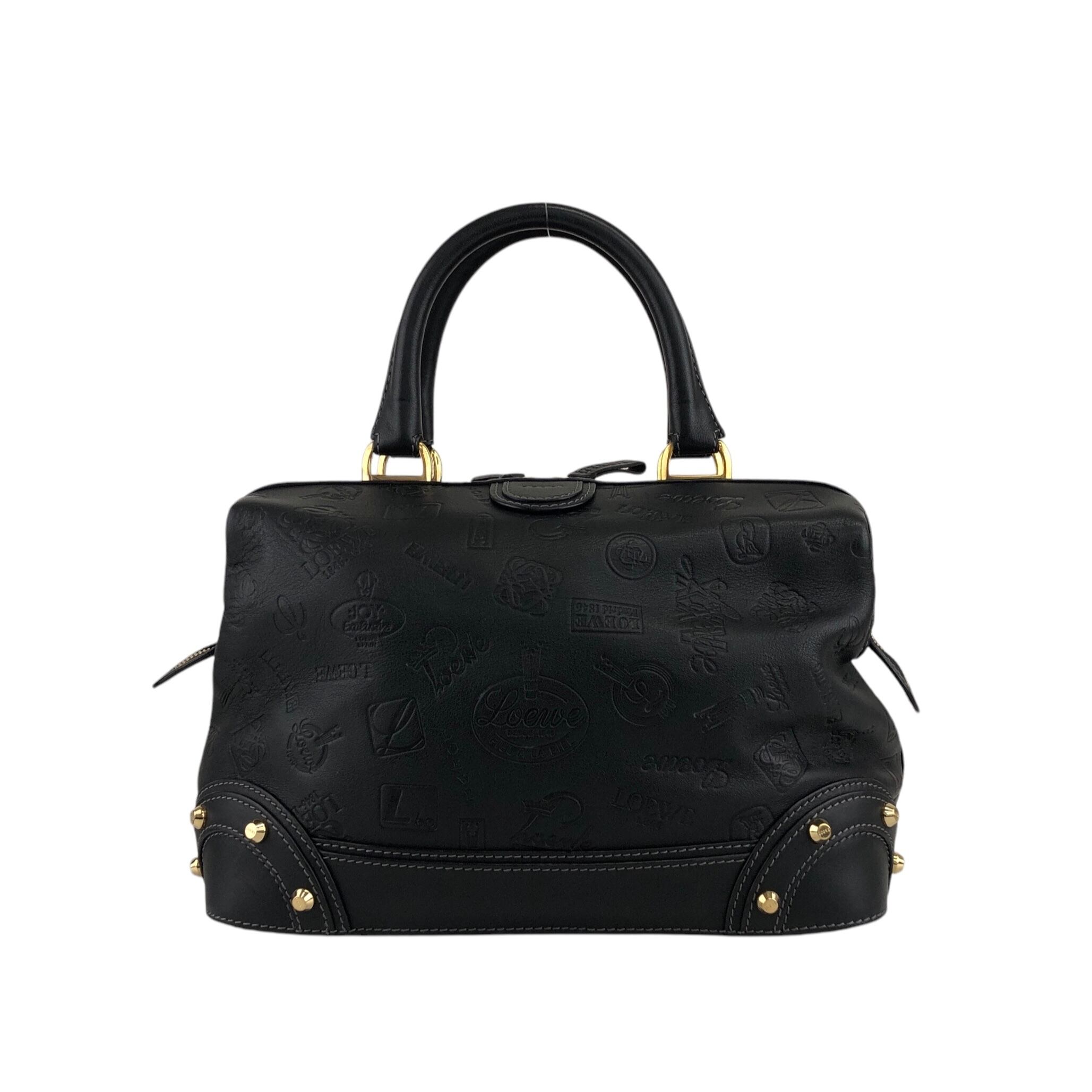 LOEWE ロエベ ハンドバッグ ブラック レザー ミニボストン 160周年記念