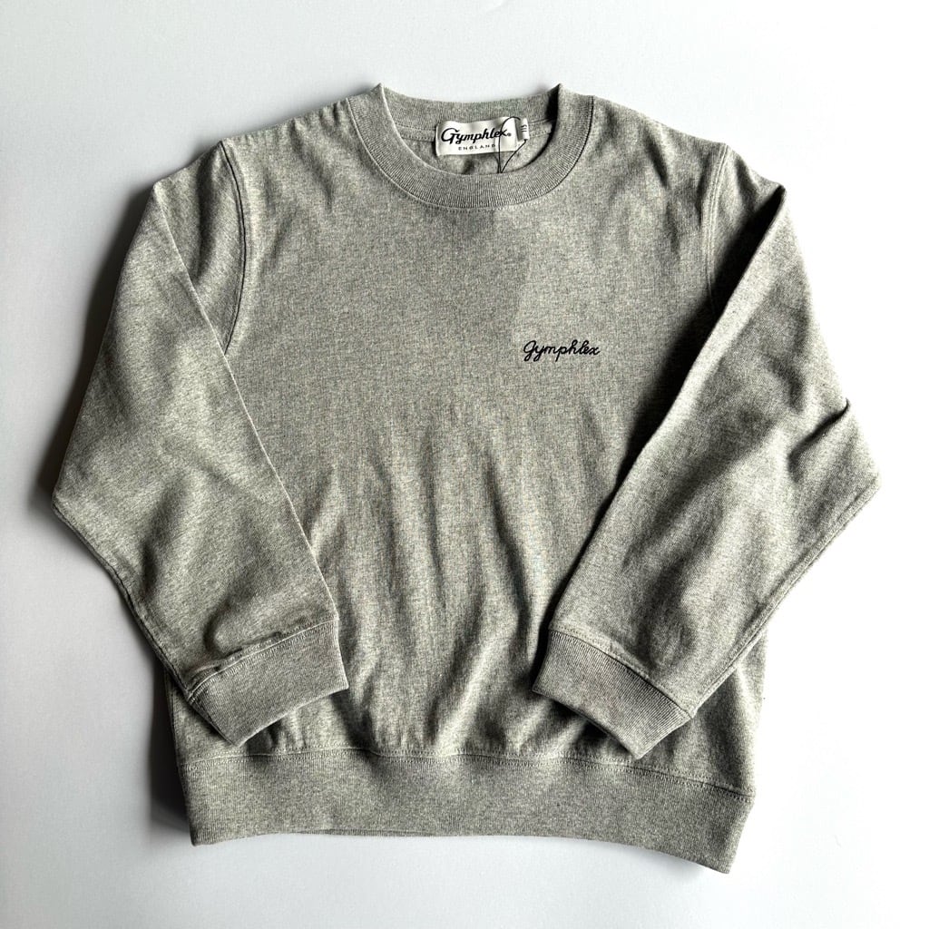 Gymphlexキッズクルーネック長袖Tシャツ【115-135cm】Top Grey