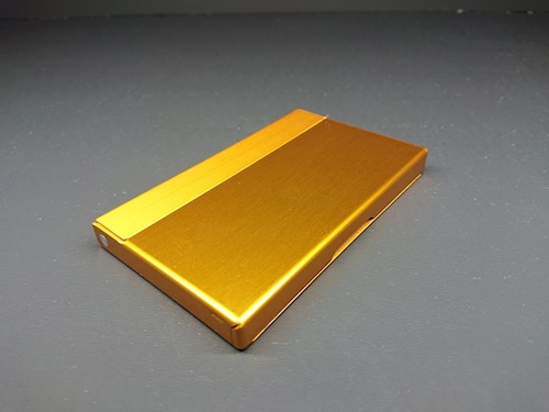 アルミニウム製名刺カードケース　ゴールド色