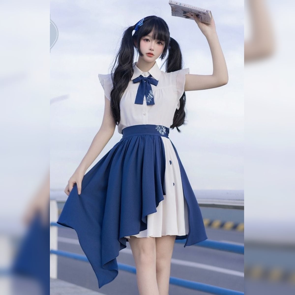 紺青のワルツアシンメトリーセットアップ | Maiden's Rêve