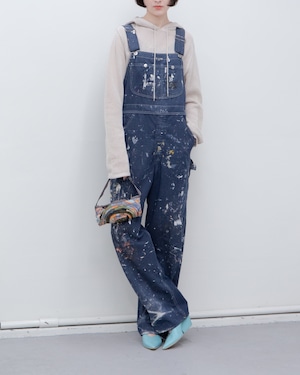 1970s SEARS - painted denim overall
