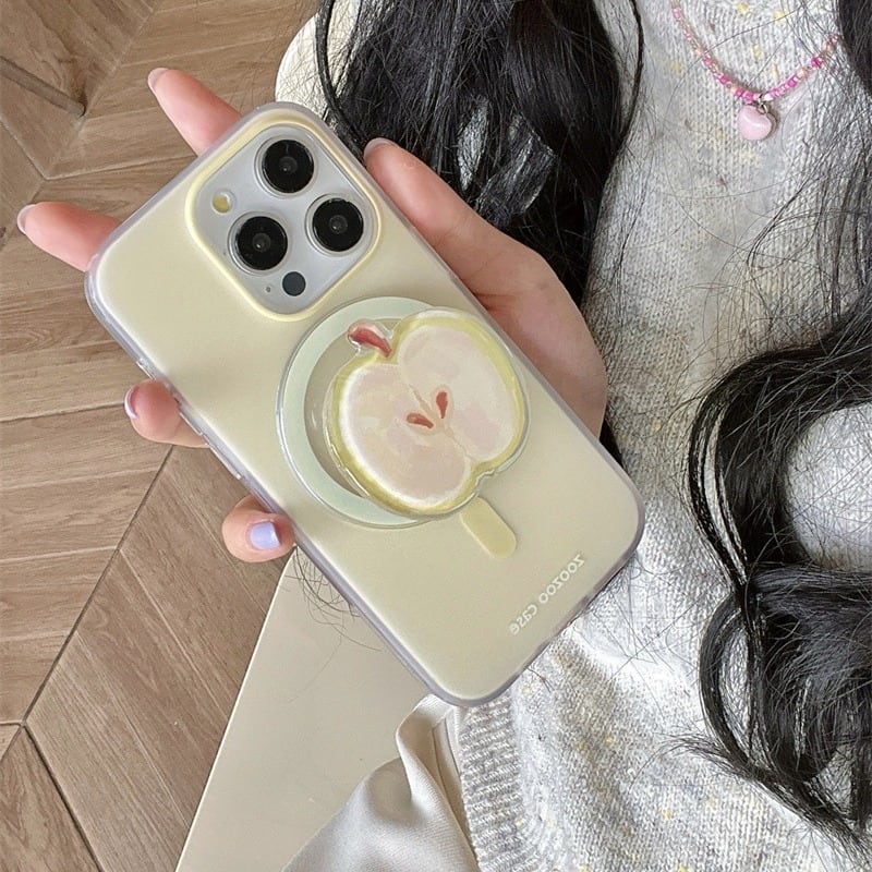 MagSafe対応】GREEN APPLE◎一目惚れ おしゃれ りんご柄 スマホ