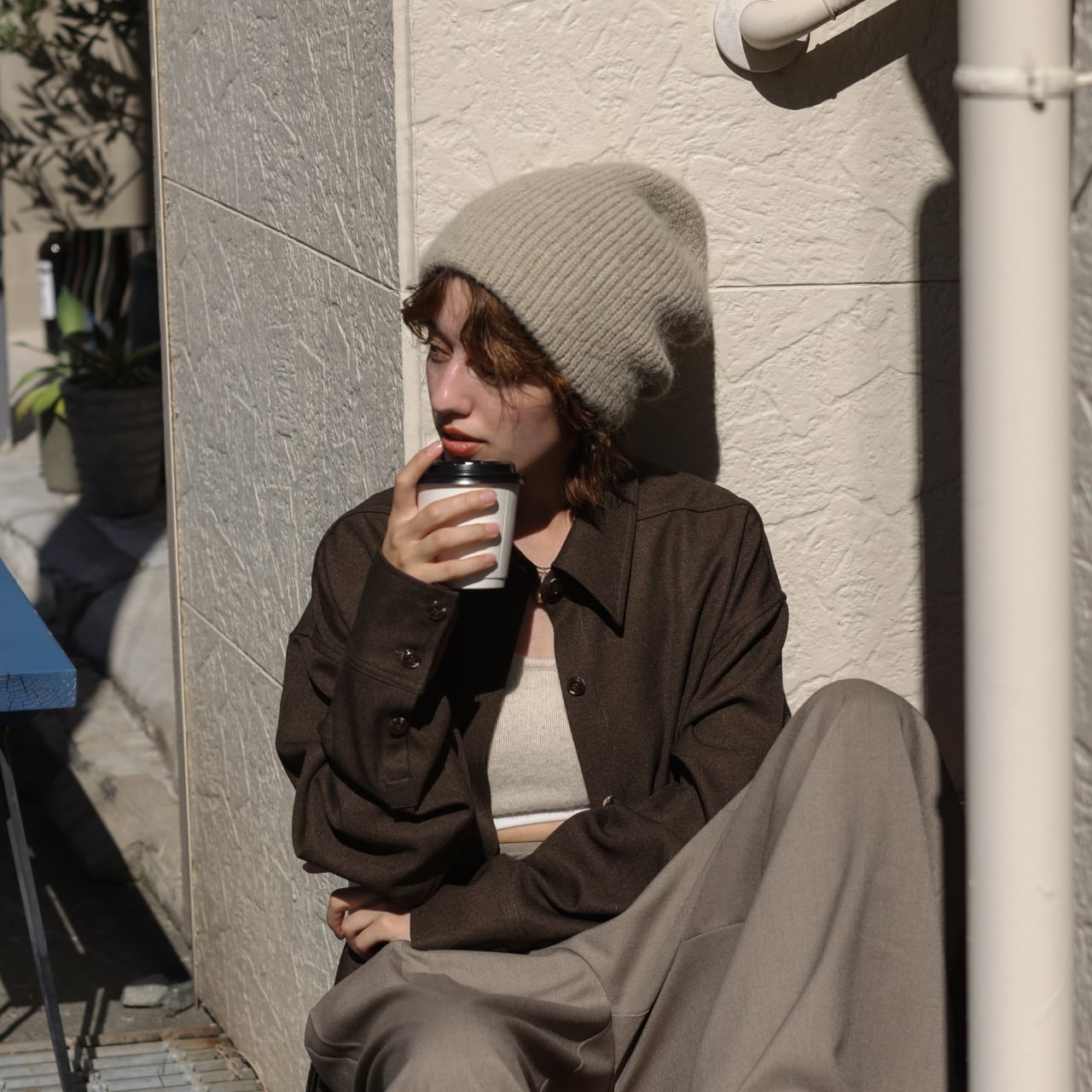 loose fit beanie / ivory | CALME /カルム -Lifestyle Shop-