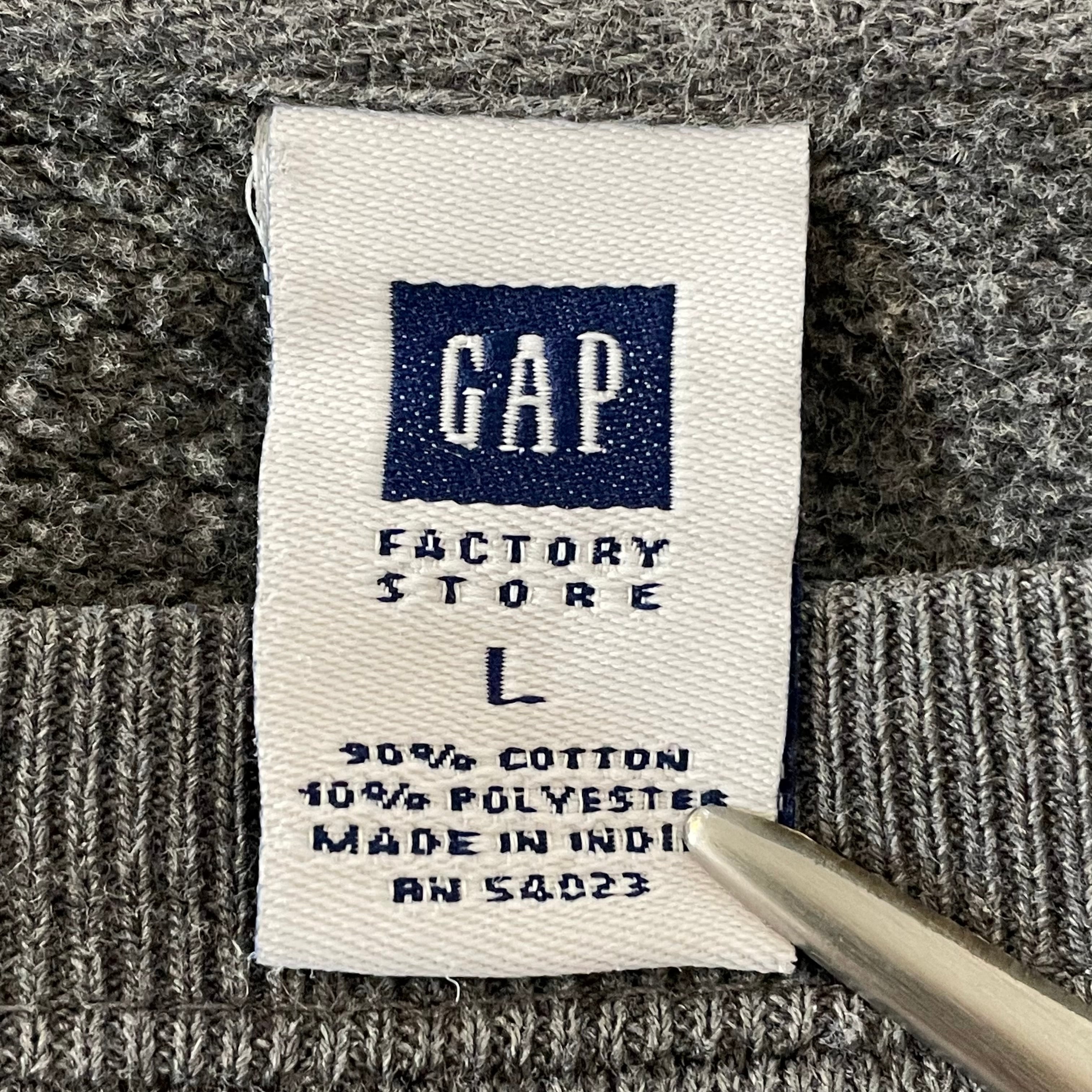 GAP】アーチロゴ 刺繍 スウェット トレーナー L ワイドサイズ グレー ...