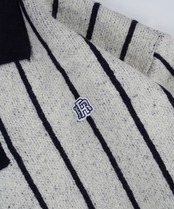 【#Re:room】STRIPE BIG KNIT POLO［REK137］