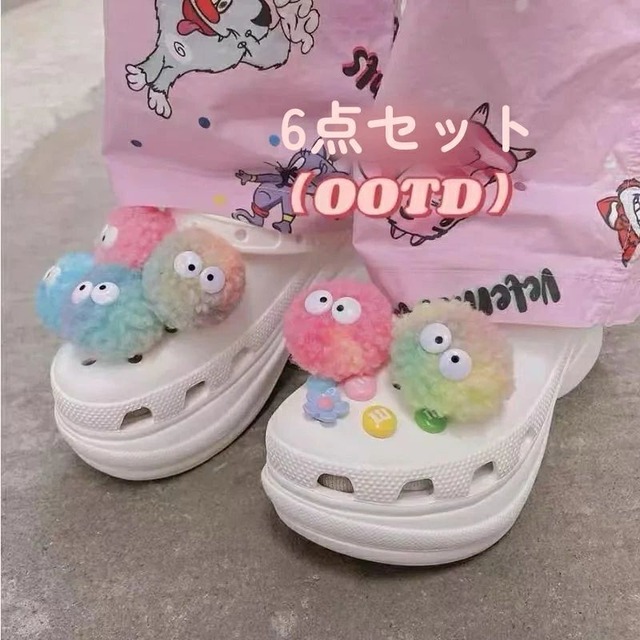 ６点セット サンダルデコレーションピン ジビッツ