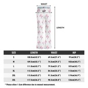 Women's Print Elegant Flare Pants White 4265