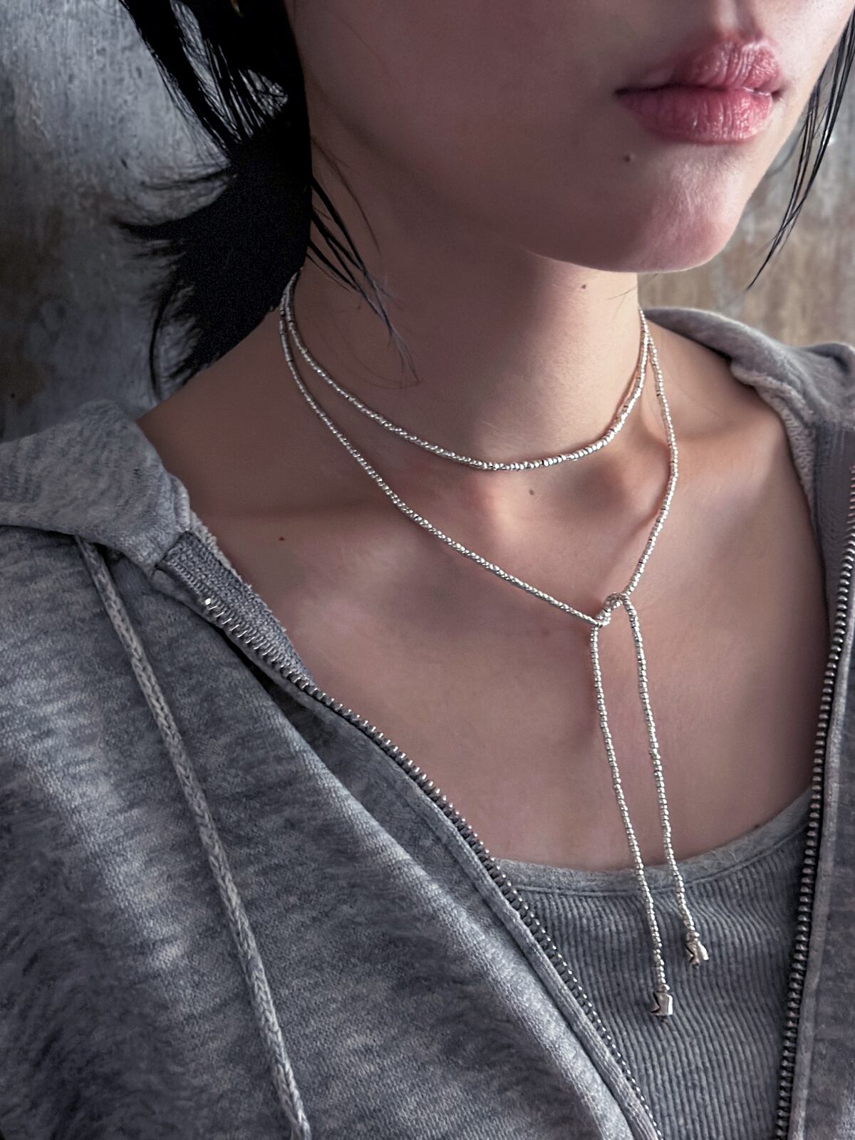 tay original／Karen silver beads code necklace | 333 & tay