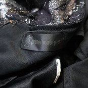 社交ダンス 衣装 prima boutique プリマブティック ドレス ワンピース ブラック系 花 花柄 黒 レース フリル 練習 レッスン 伸縮 ストレッチ ダンス衣装 イベント ステージ パーティー おしゃれ シルバー系