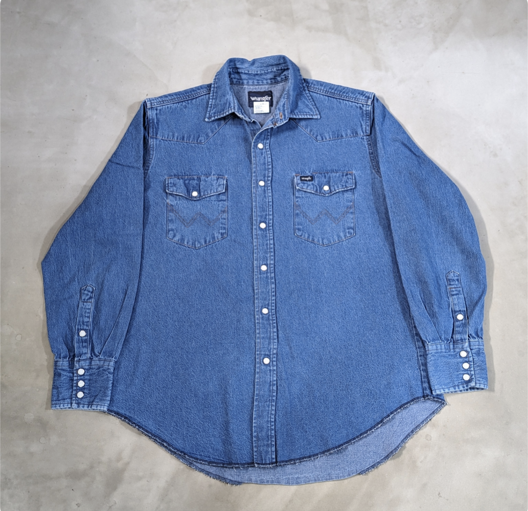 90s wrangler denim western shirt 小岩店