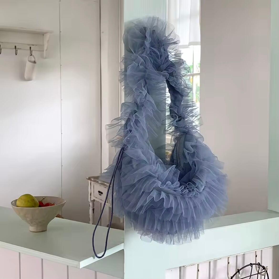 チュールラッフルショルダーバッグ