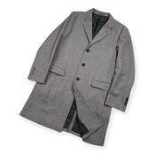 ユナイテッドアローズ グリーンレーベルリラクシング イタリア製生地 INTESPRA MELTON メルトン チェスターコート L /グレー