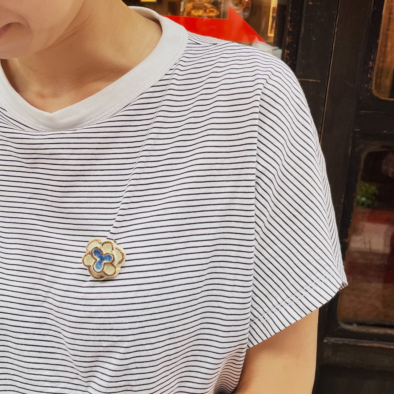 【Aromaが香る信楽焼】華やぐ(HANAYAGU) アロマ 陶器 伝統工芸 ブローチ 信楽焼AROMA