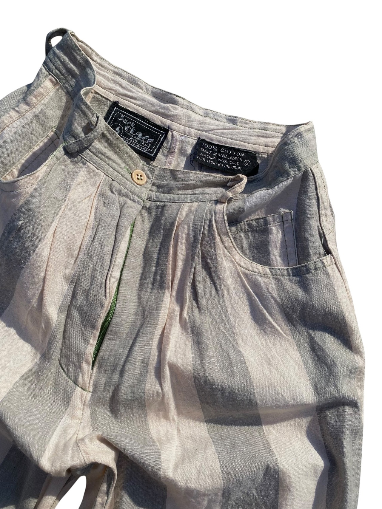 stripe cotton pants