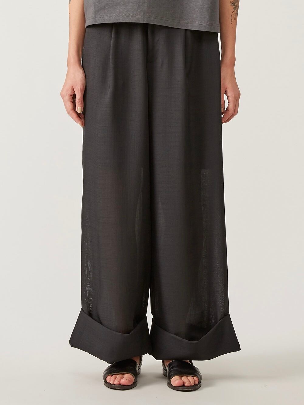 KAAM : 裾ダブルワイドパンツ(ブラック)unisex | fabriclabo