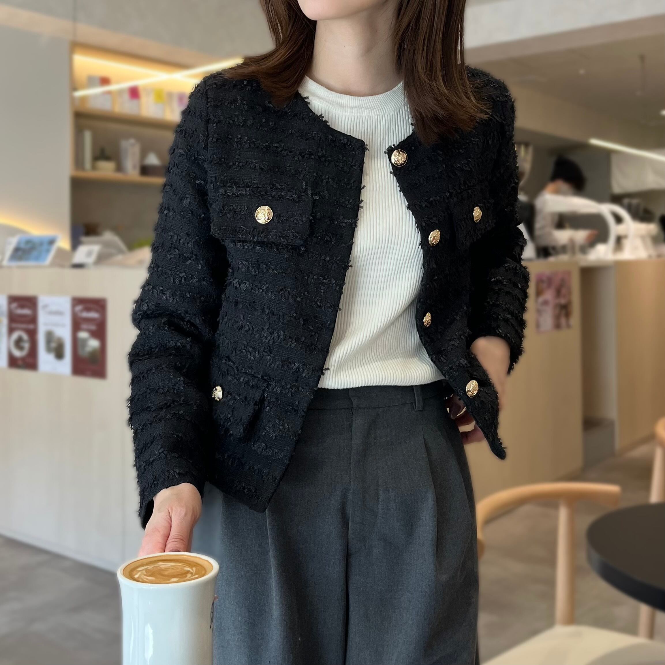 regleam フリンジ　ツイードジャケット フリンジツイードジャケット｜FRINGE TWEED JACKETの通販｜regleam