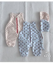 韓国子供服 / 26winter / my bebe / パウダーオーバーオール(ボンネットセット) / ベビー / 冬服 *S~M*
