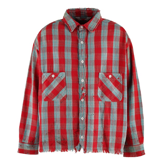 【SAINT MICHAEL】SM-YS8-0000-023/FRNL CHECK SHIRTS/RD+BU