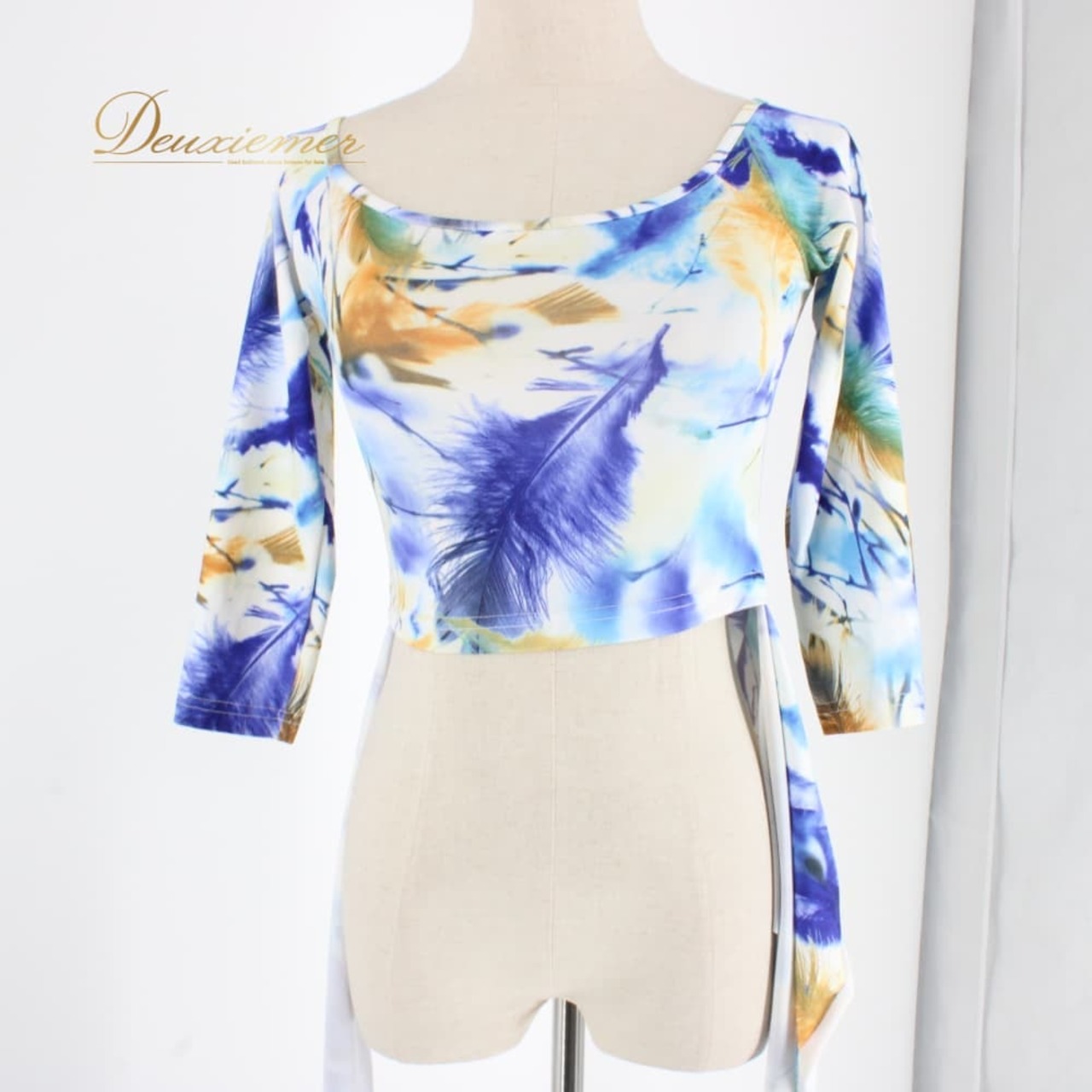 社交ダンス 衣装 AMYDANCE APPAREL エイミーダンス・アパレル トップス カットソー レッスンウェア ブルー系 ホワイト系 イエロー系 オレンジ系 ブラウン系 青 白 イエローブラウン レディース オールシーズン ソシアルダンス 競技ダンス ボールルームダンス エレガント かわいい 上品 大人っぽい きれいめ 華やか