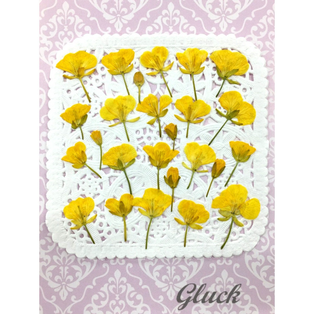 コンパクト押し花 菜の花 少量をパックにしてお届け！ 押し花素材 